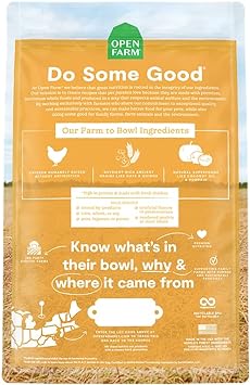 Open Farm Ancient Grains Dry Dog Food, Humanely Raised Meat Recipe with Wholesome Grains and No Artificial Flavors or Preservatives (Harvest Chicken Ancient Grain, 11 Pound (Pack of 1)) : Pet Supplies