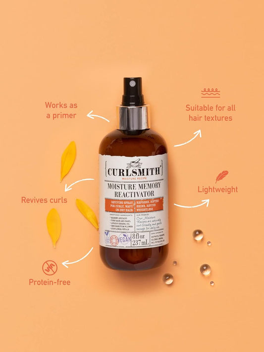 Curlsmith - Moisture Memory Reactivator - Vegan Refresher Leave In Conditioner For Wavy, Curly And Coily Hair (237Ml)