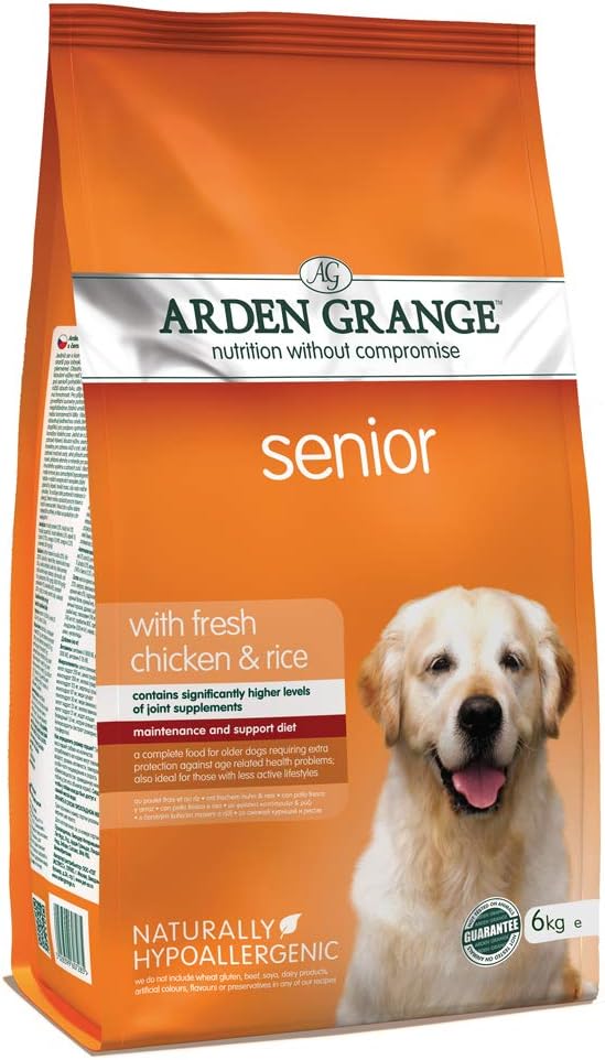 Arden Grange Senior Dry Dog Food with Fresh Chicken and Rice, 6 kg?ASE7119