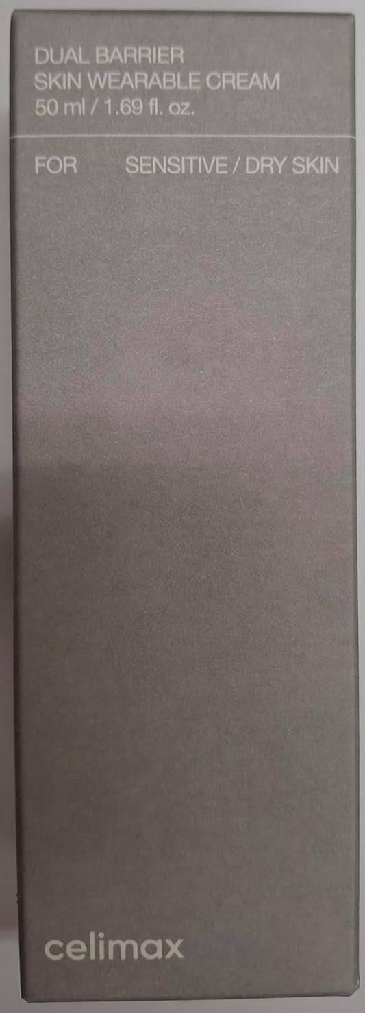 Celimax Dual Barrier Skin Wearable Cream | Long Lasting Cream Face Moisturizer With Ceramides, Hyaluronic Acid, Moisturizing, Hydrating, Soothing, Repairing, Day & Night Cream, 50Ml