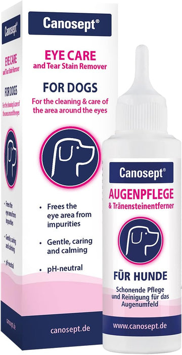 Canosept Dog Eye Drops For Infection 120ml - Eye Drops For Dogs - Dog Eye Cleaner - Dog Tear Stain Remover For Dogs Eyes - PH-Neutral, Without Fragrances - Care And Cleaning Around The Eyes?250655