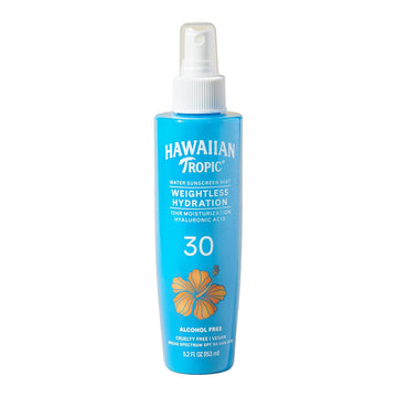 Hawaiian Tropic Weightless Hydration Water Mist For Body Spf 30, 5.2 Oz. | Hawaiian Tropic Body Spray Sunscreen Mist, Spf Spray, Non-Aerosol Sunscreen Spray, Water Based Sunscreen, 5.2 Oz