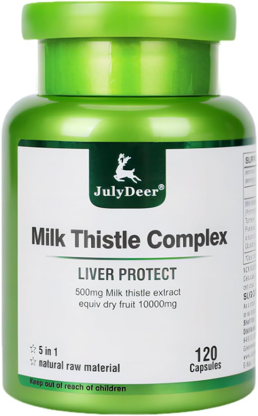2 Bottles Milk Thistle 500 Mg Silymarin Marianum Per Bottle - Total 240 Capsules