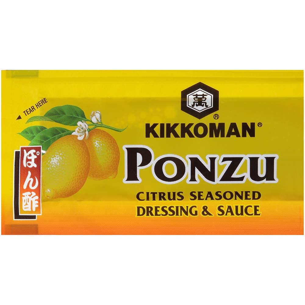 Kikkoman – Ponzu Japanese Citrus Seasoned Sauce Packets - For Recipes Sashimi, Shabu-Shabu, Flavour - Boosting, Secret Ingredient – Use As Marinade, Dipping & Salad Dressing - 6Ml, (500 Count)