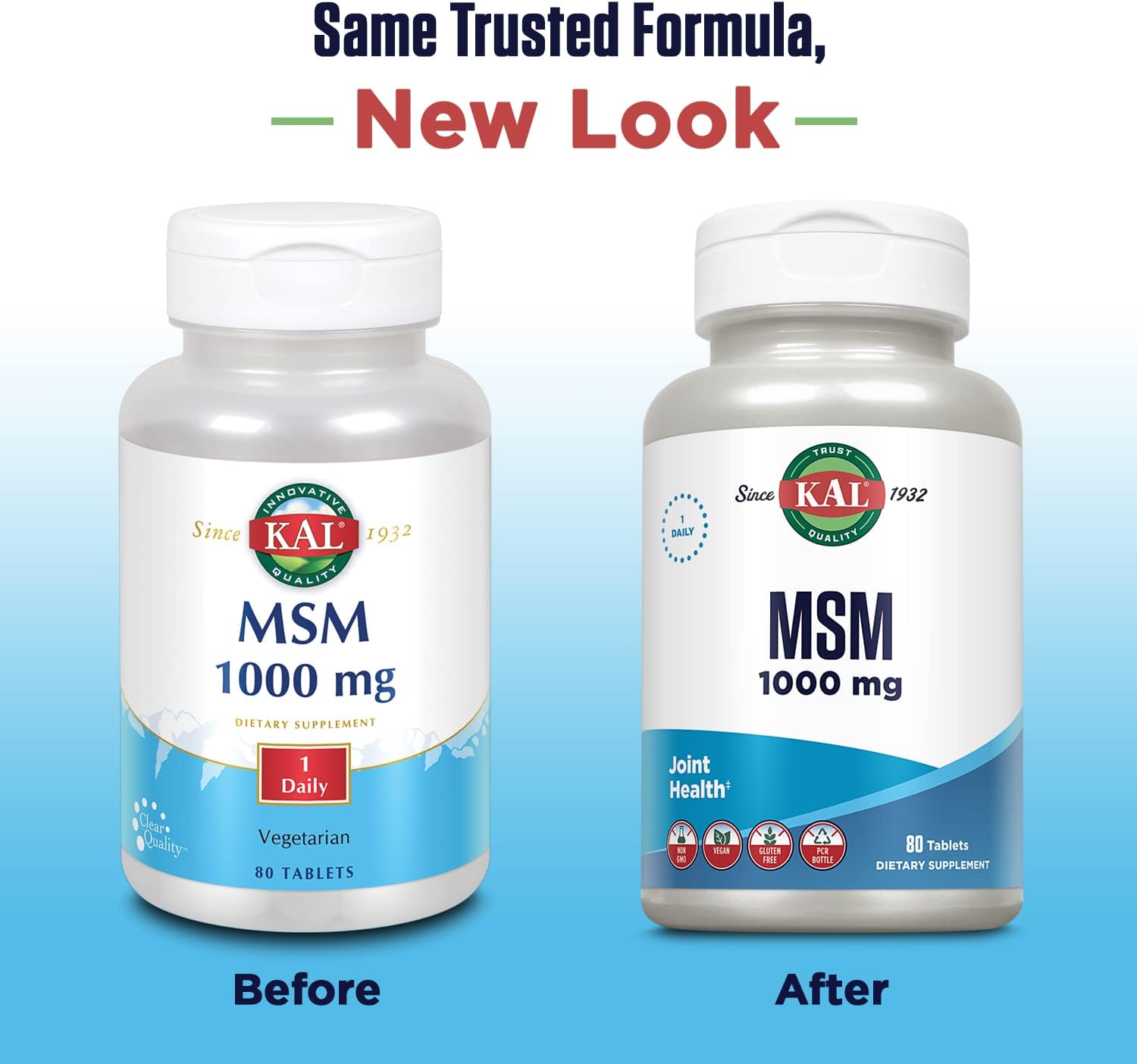 KAL 1000 Mg Msm Tablets, 80 Count : Health & Household