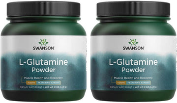 Swanson Amino Acid Ajipure L-Glutamine Powder 12 Ounce (340 G) Pwdr (2 Pack)