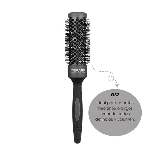 Termix Evolution Plus  32 Mm- Hairbrush For Thick Hair With Ionized Bristles Forthickanddifficult-To-Manage Hair : Beauty & Personal Care