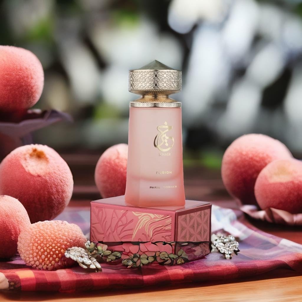 Paris Corner | Khair Fusion Lychee Perfume 3.4 Fl Oz | A Lychee Perfume Blending Fruity Notes Of Lychee, Blackcurrant, And Red Apple With Floral Elegance For An Enchanting Aroma : Beauty & Personal Care