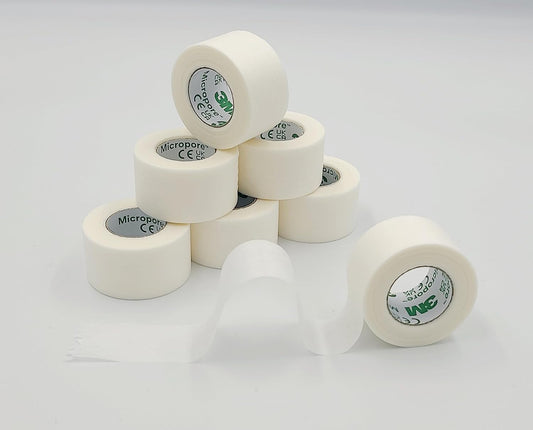 Micropore Surgical Tape 2.5cm x 9.14m | 3M - 4 Rolls Micropore Surgical Tape | Medical Tape for Skin, Dressings and Face | First Aid Tape Suitable for Sensitive Skin : Amazon.co.uk: Health & Personal Care