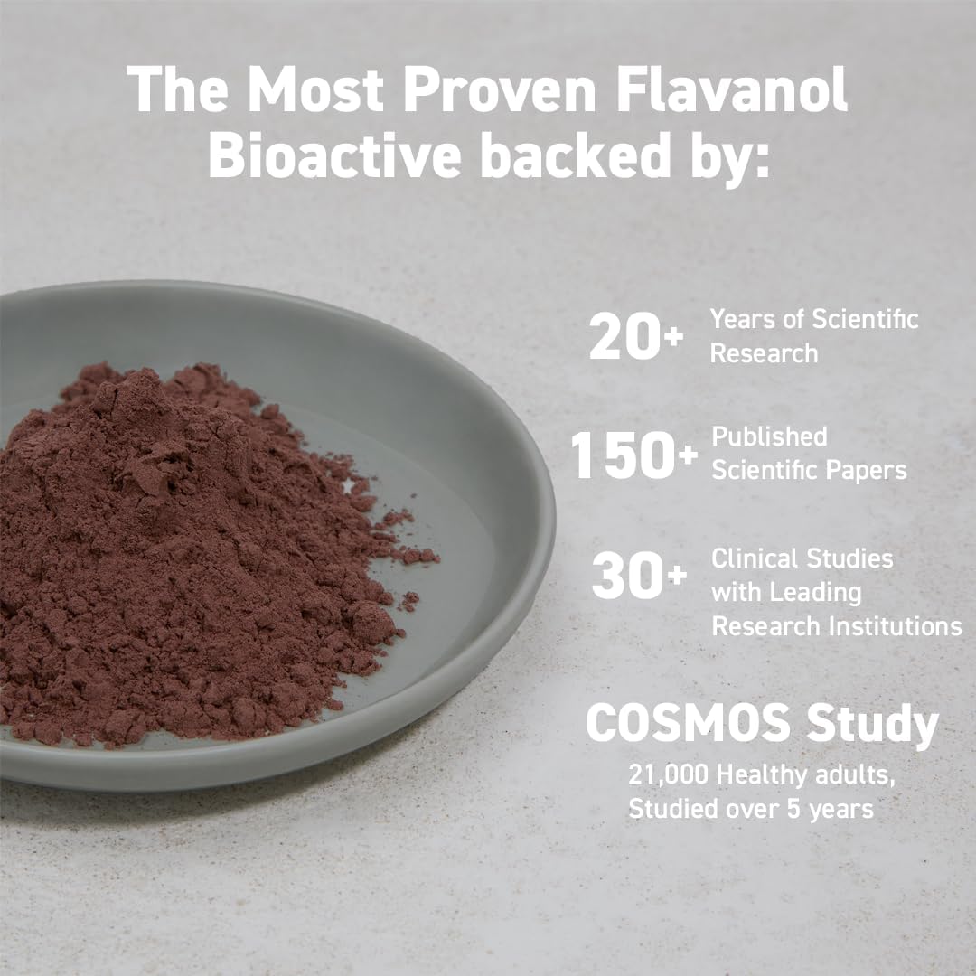 Cocoavia Cardio Health Cocoa Powder, 15 Single Serve Sticks, 500Mg Cocoa Flavanols, Support Heart Health, Boost Nitric Oxide, Improve Circulation, Energy, Preworkout, Travel-Friendly, Vegan, Cacao : Health & Household