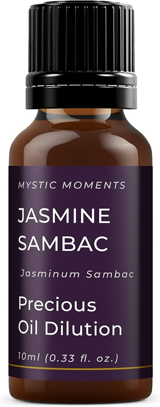 Mystic Moments | Jasmine Sambac Absolute Precious Oil Dilution 10Ml 3% Jojoba Blend Perfect For Massage, Skincare, Beauty And Aromatherapy