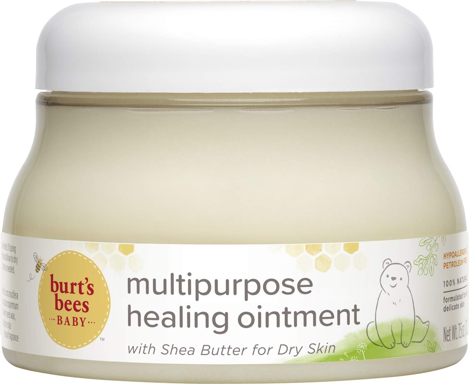 Burt's Bees Baby 100% Natural Multipurpose Ointment, Face & Body Baby Ointment – 7.5 Ounce Tub