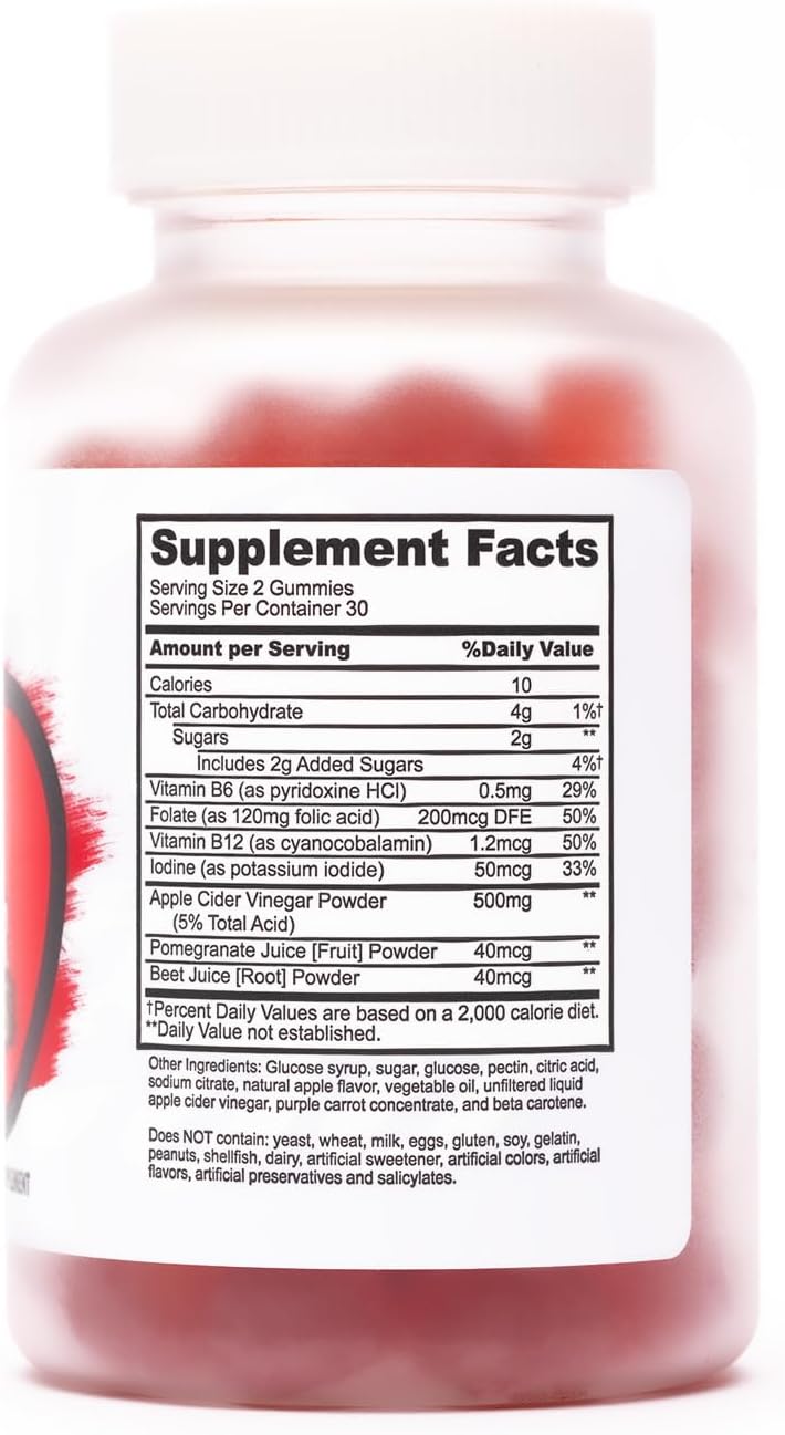 Sculpt Nation by V Shred Apple Cider Vinegar Gummies - Healthy Superfood Snack, Metabolism and Digestion Support - 60 ACV Keto Gummies : Health & Household