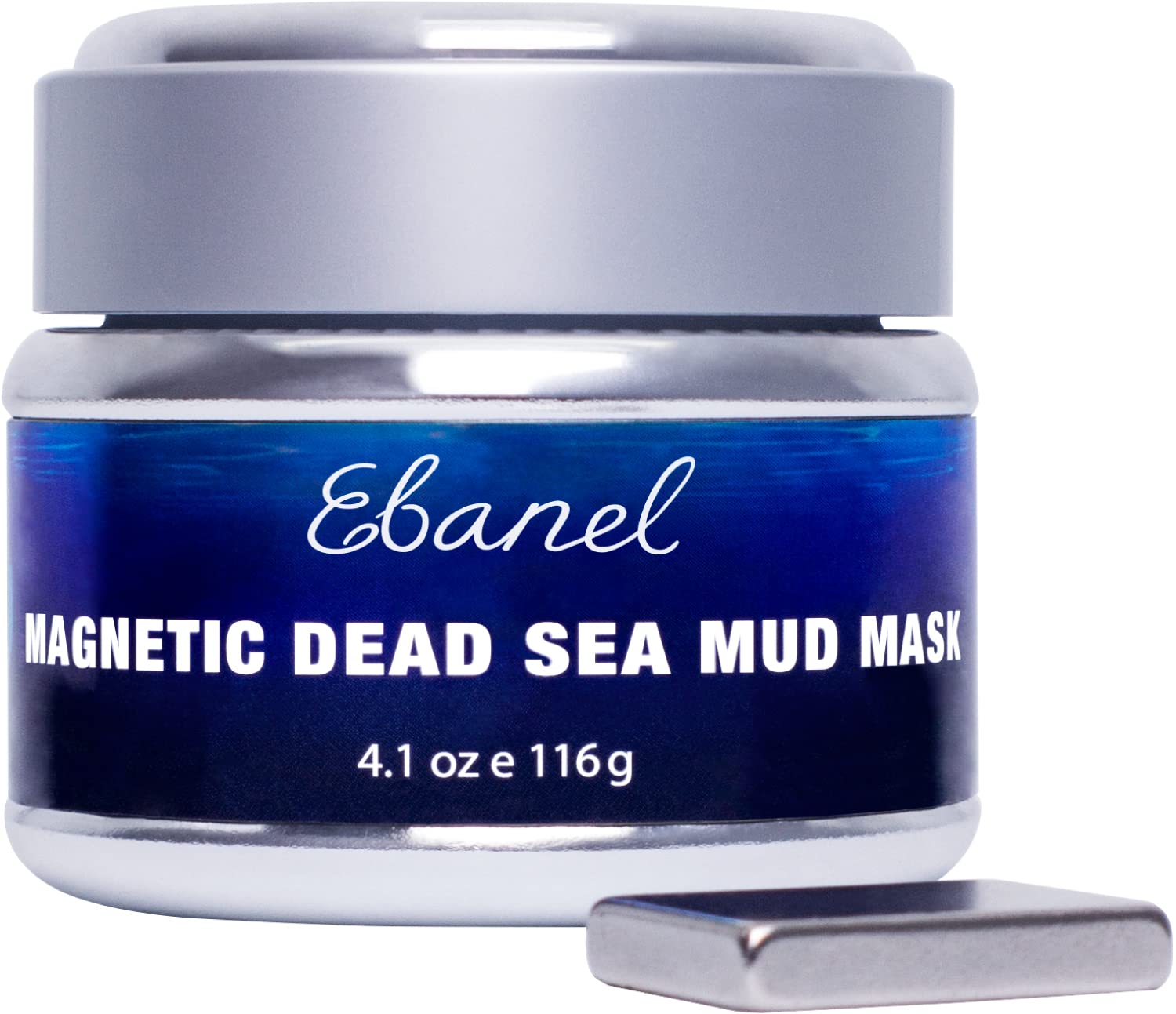 Ebanel Magnetic Dead Sea Mud Mask For Face And Body, 4.1 Oz Deep Pore Cleansing Moisturizing Bentonite Clay Detox Face Mask For Blackheads With Retinol, Rosehip, Avocado Oil, Argan Oil, Peptide