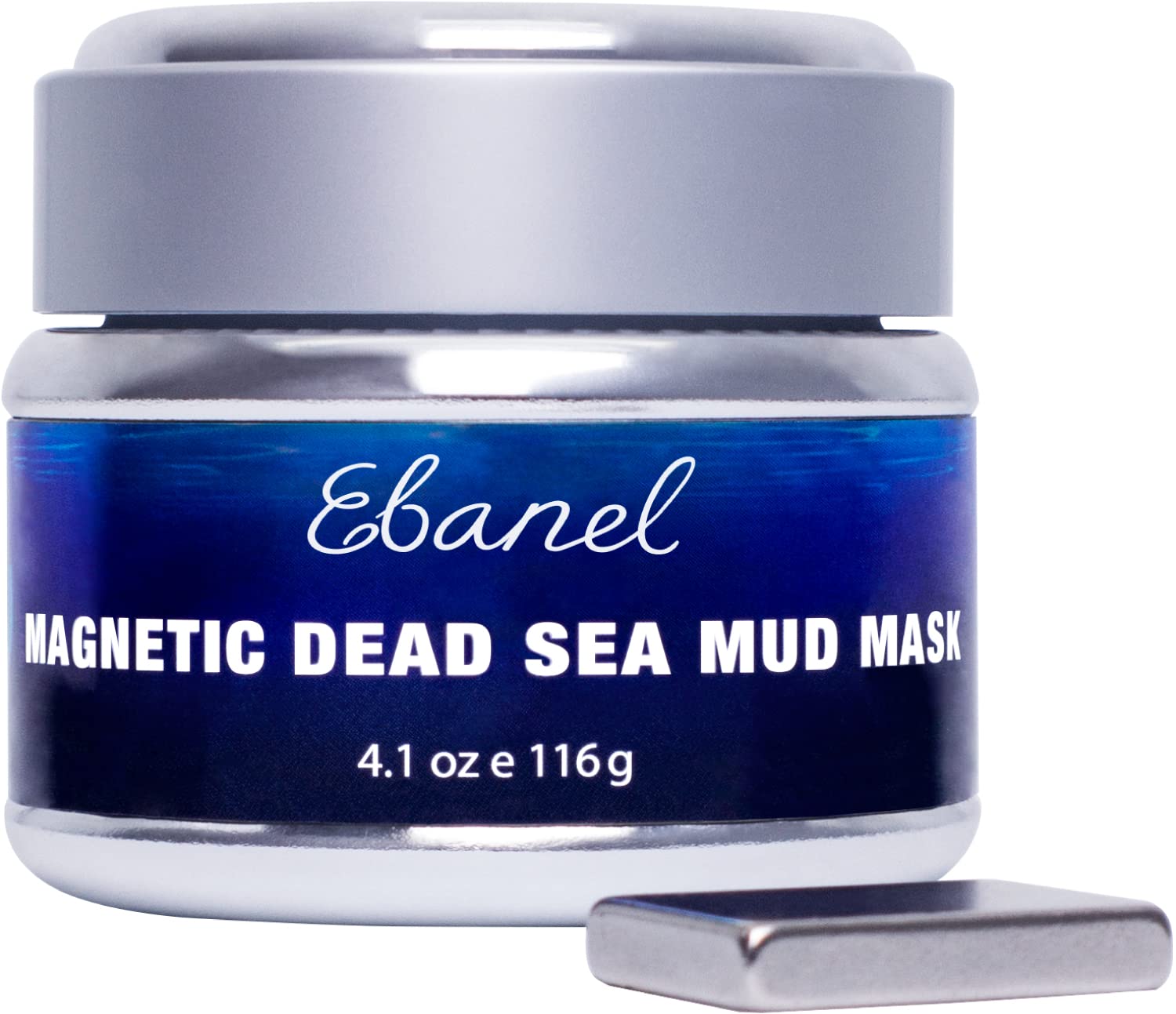 Ebanel Magnetic Dead Sea Mud Mask for Face and Body, 4.1 Oz Deep Pore Cleansing Moisturizing Bentonite Clay Detox Face Mask for Acne, Blackheads with Retinol, Rosehip, Avocado Oil, Argan Oil, Peptide