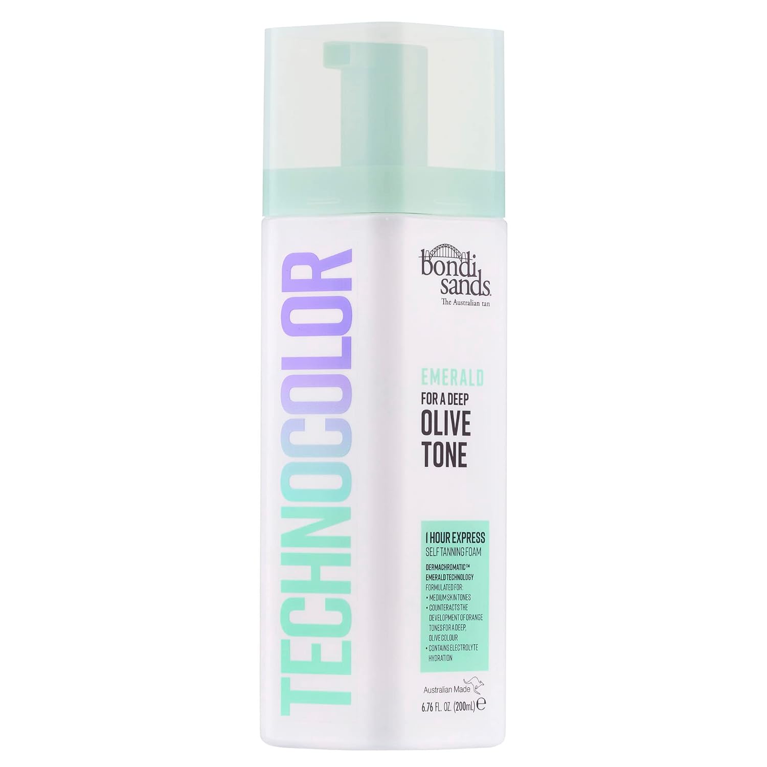 Bondi Sands Technocolor 1 Hour Express Self Tanning Foam, Innovative Formula, Hydrates for Natural Enhanced Skin Results, Available in 4 Shades