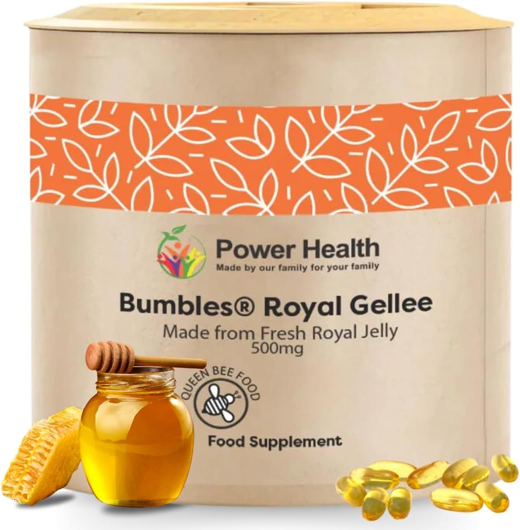 Power Health Bumbles Royal Gellee 500Mg – 30 Capsules | Royal Jelly Capsules For Vitality And Wellness | Royal Jelly Pure, Raw | Royal Jelly Nutritional Supplements