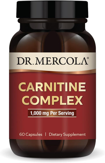 Dr. Mercola Carnitine Complex, 30 Servings (60 Capsules), Dietary Supplement, 1000 mg Per Serving, Supports Immune Health, Non-GMO