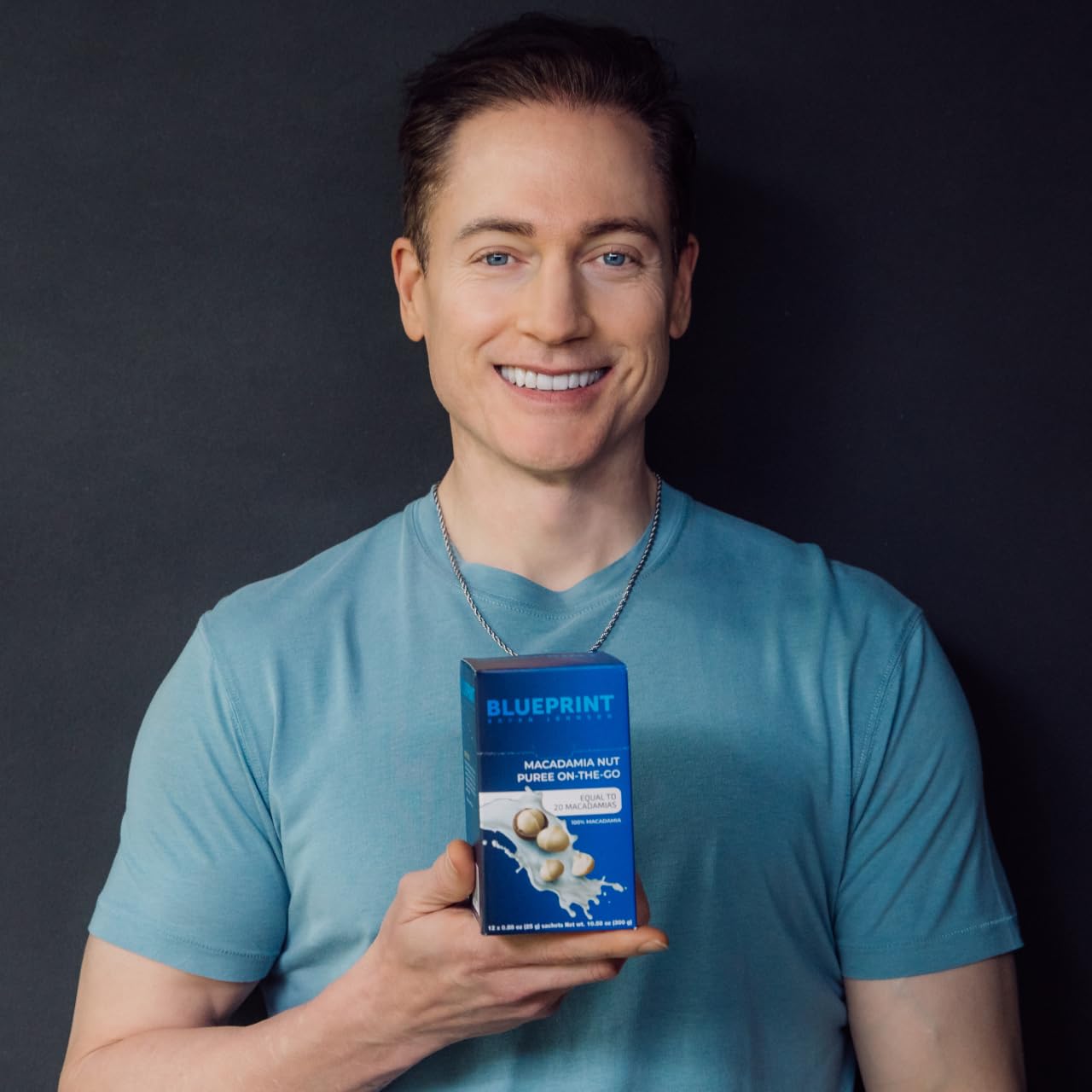 Blueprint Bryan Johnson Macadamia Nut Puree On The Go - 1 Ingredient - Superfood Promoting Healthy Heart Health - No Added Sugar - Non Dairy, Vegan, Non Gmo, Keto Friendly (12 Servings)