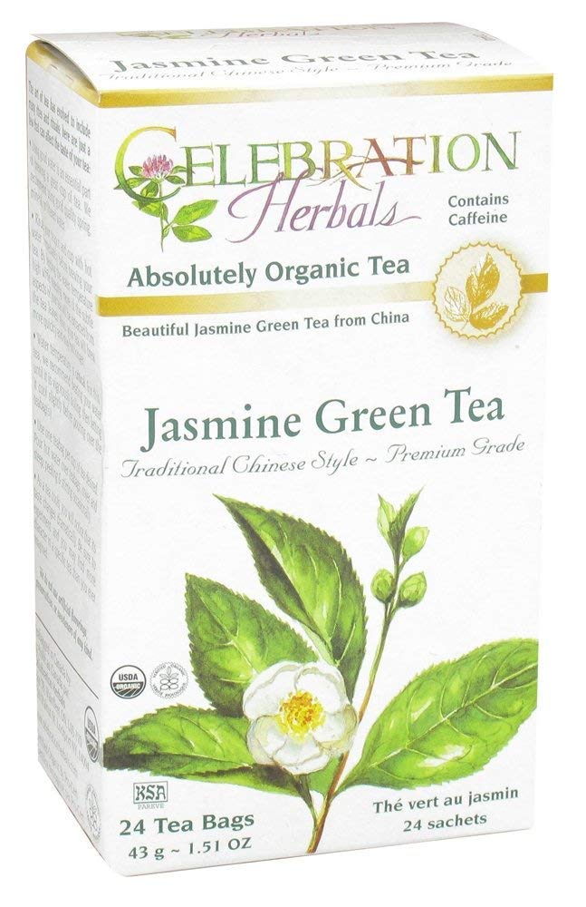 Green Tea Jasmine Premium Organic24 Bagcelebration Herbals : Grocery & Gourmet Food