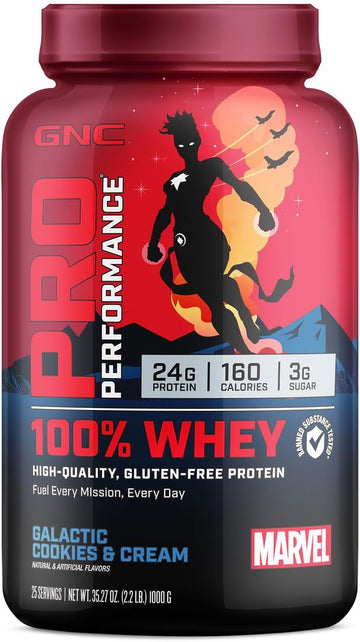 Gnc Pro Performance 100% Whey - Marvel: Galactic Cookies & Cream - 25 Servings