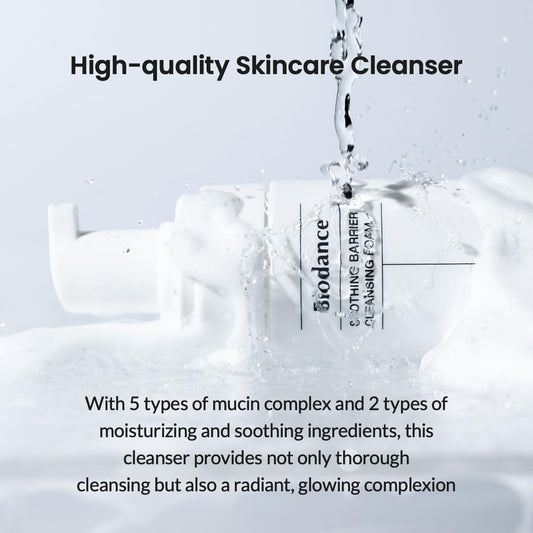 Biodance Soothing Barrier Cleansing Foam, Micro Bubble Foam, Gentle & Mild Face Cleanser | 4.06 Fl.Oz, 120Ml