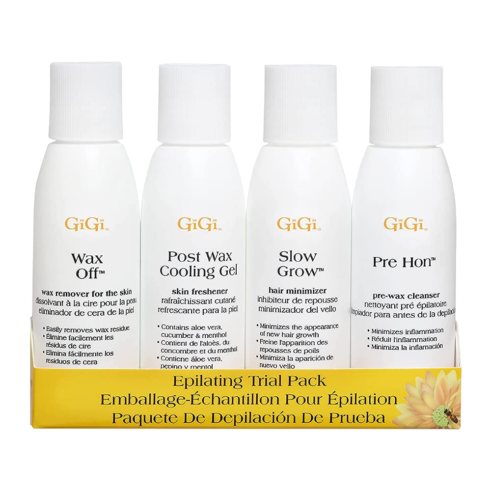 GiGi Epilating Trial Pack - Pre- and Post-Waxing Treatments, 2 oz each