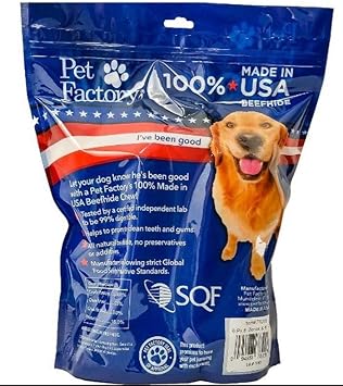 Pet Factory 100% Made In Usa Beefhide 6" Braided Sticks Dog Chew Treats - Natural Flavor, 6 Count/1 Pack