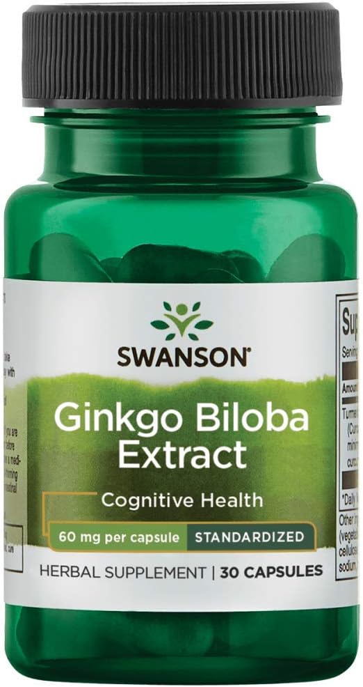 Swanson Ginkgo Biloba Extract 60 Milligrams 30 Capsules