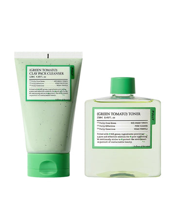 Fully Green Tomato Basic Pore Cleansing With Toner Bundle