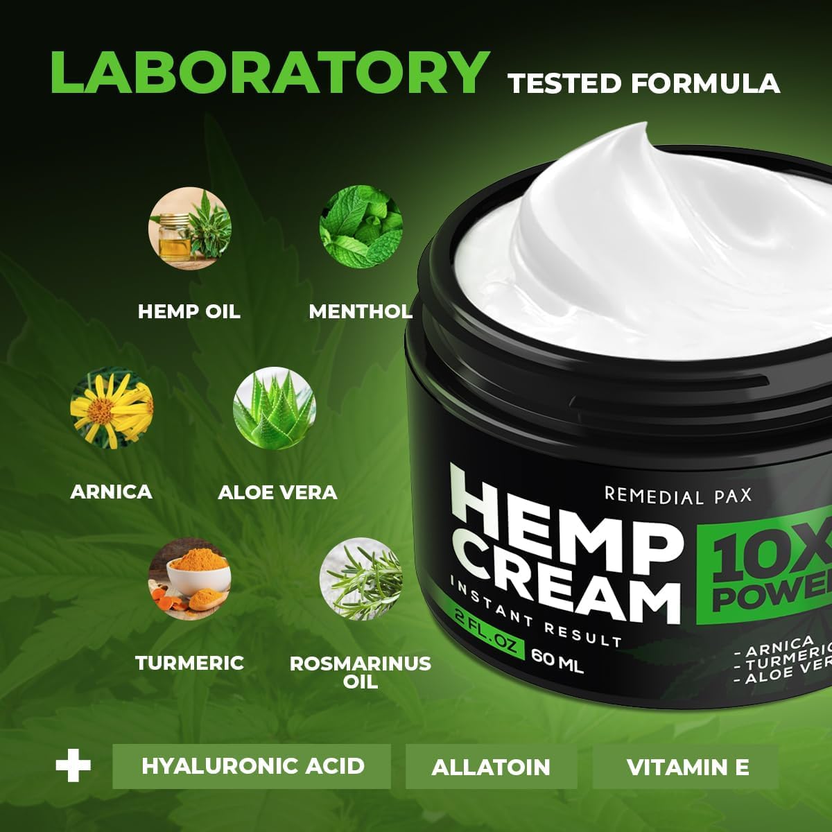 REMEDIAL PAX Instant H?mp Cream – Soothes Discomfort in Muscles Joints Nerves Back Neck Knees Shoulders Hips – Maximum Joint Support – MSM Turmeric and Arnica – All-Natural Formula : Health & Household