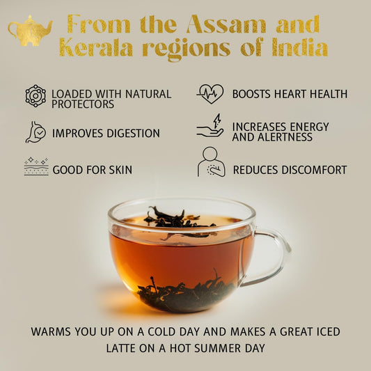 Madagascar Vanilla Chai Tea – Loose Leaf Black Tea W/Cinnamon, Ginger & Clove – Natural, Aromatic & Perfect For Hot Or Iced Lattes – Resealable 8Oz Bag (Makes 100 Cups) – The Elegant Elephant