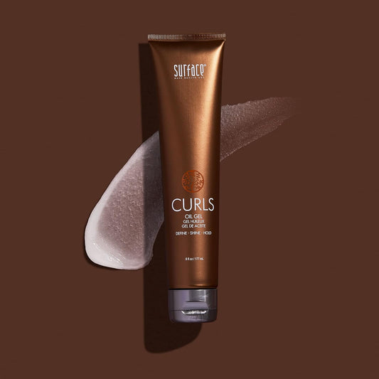 Surface Curls Oil Gel, Define, Add Shines And Moisturize For Frizz Free Styling, 6 Fl. Oz