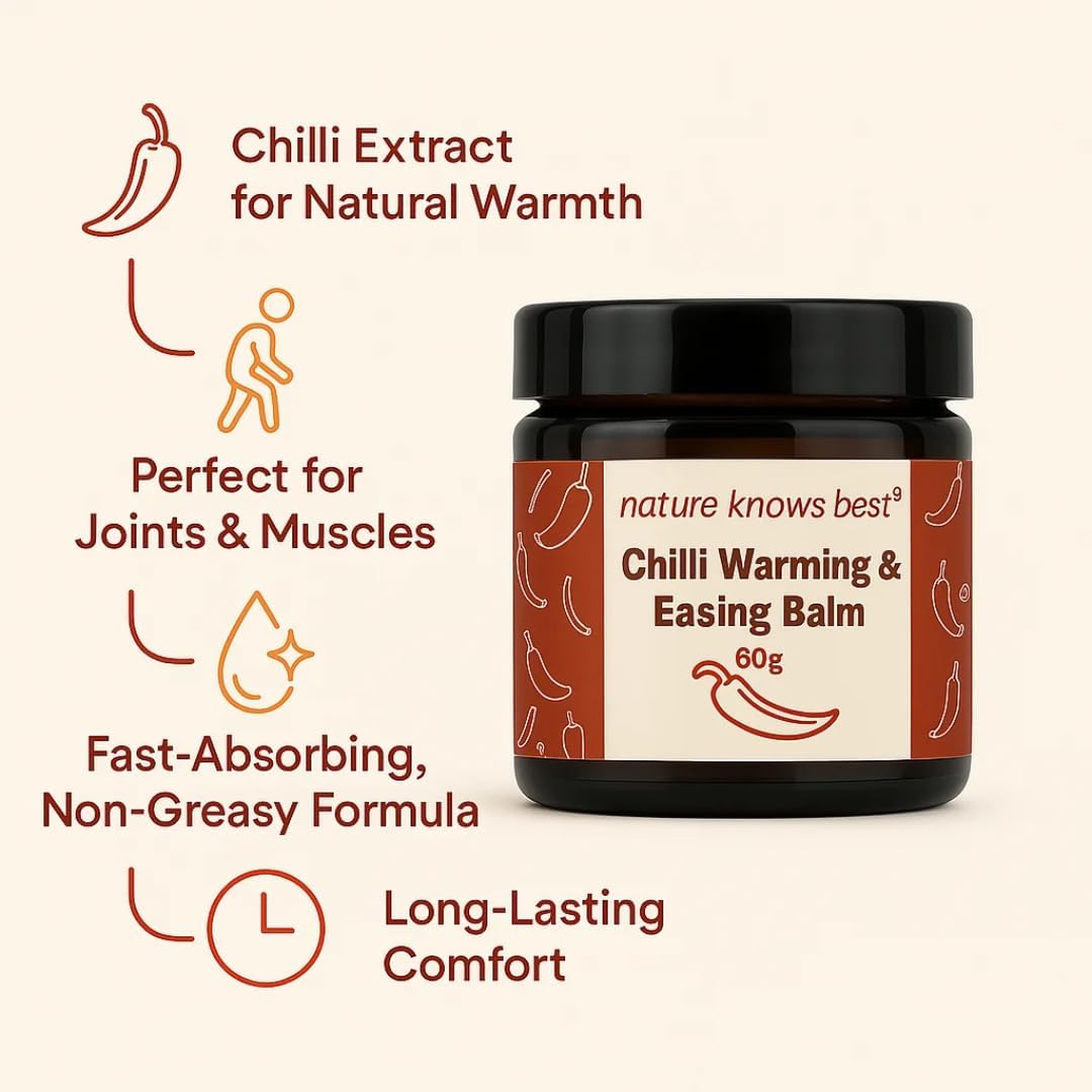 Chilli Warming and Easing Balm by Power Health (Nature Knows Best) | 1 Pack of 60g Pot Heat Rub for Muscle Pain Relief | Chilli (Capsaicin) Muscle Rub for Runners, Athletes & Everyday Muscle Relief : Amazon.co.uk: Health & Personal Care