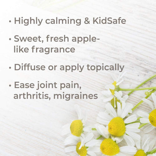 Plant Therapy Organic Roman Chamomile Essential Oil 2.5 Ml (1/12 Oz) 100% Pure, Undiluted, Therapeutic Grade