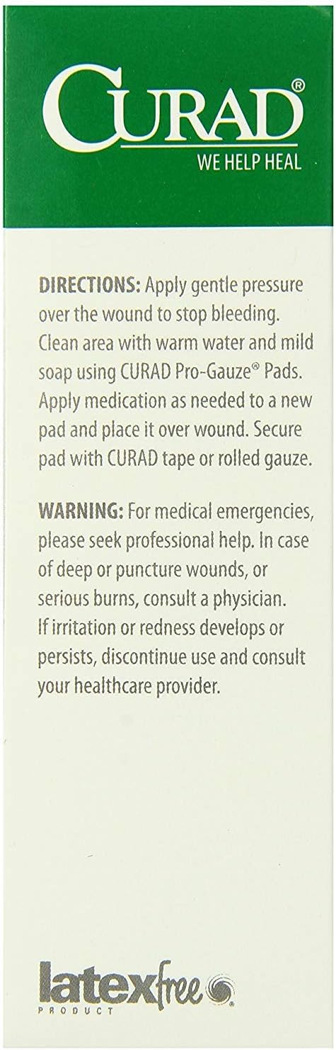 Curad Non-Woven Pro-Gauze, 4 Inch X 4 Inch, 10 Count (Pack Of 4)