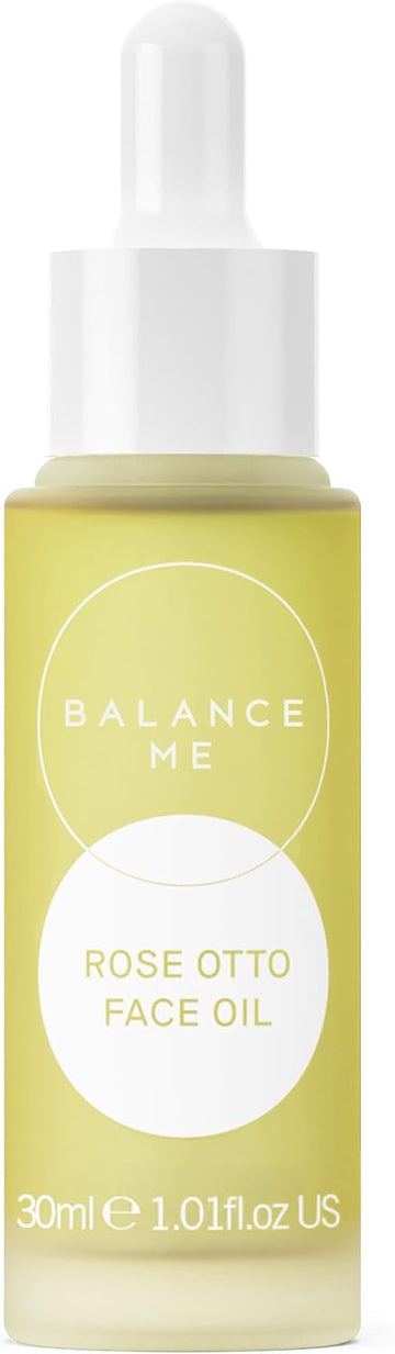 Balance Me Rose Otto Face Oil 30Ml, Dry Skin Face Moisturiser With Rosehip, Skin Care For Anti Redness And Acne Scarring, Vegan Cruelty Free