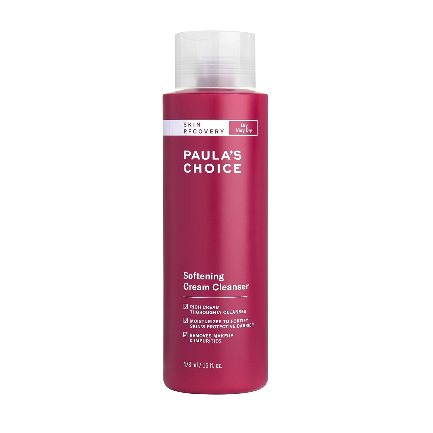 Paula'S Choice Skin Recovery Cream Cleanser For Extra Sensitive, Redness And Rosacea Prone Skin, Normal To Very Dry Facial Skin