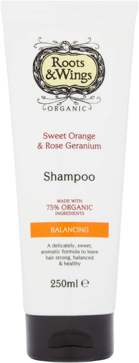 Roots & Wings Organic Balancing Sweet Orange And Rose Geranium Shampoo 250Ml (Pack Of 2)