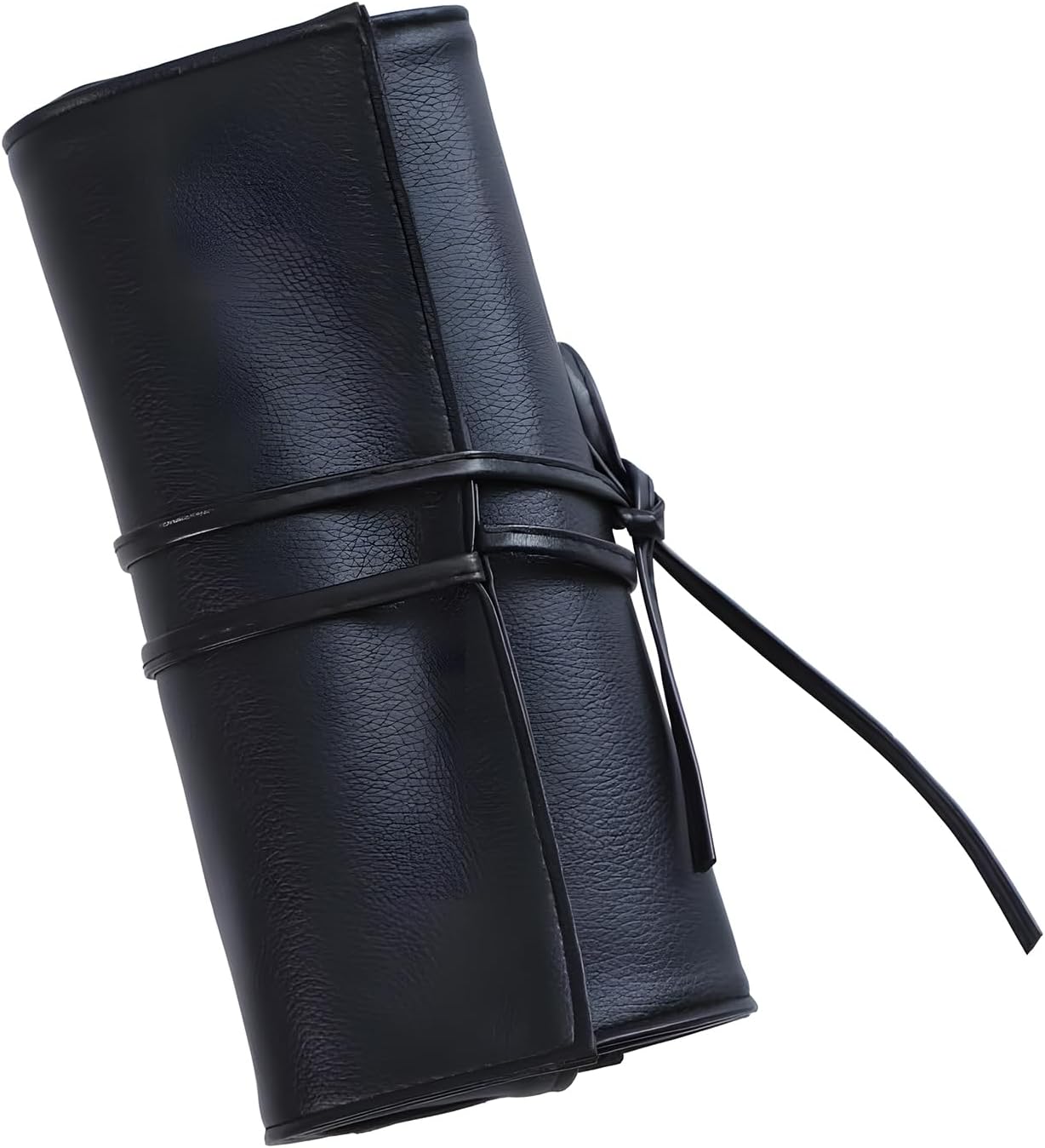 Mond'Sub Makeup Brush Case Travel, Makeup Brush Case Roll Up,Brush Holder Makeup,Holder Organizer Brushes Pouch Cosmetic Bag For TravelRolling Bag Storage Case Pu Leather, Deeply Black, Makeup Brush