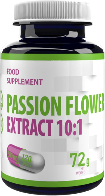 Hepatica Passion Flower 5,000Mg | 10:1 Extract (500Mg) | 120 Vegan Capsules | High Strength Stress, Relaxation & Sleep Support | 3Rd Party Lab Tested