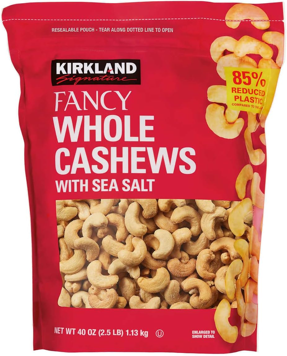Kirkland Signature Premium Fancy Salted Cashews 40 Oz - Pack Of 2