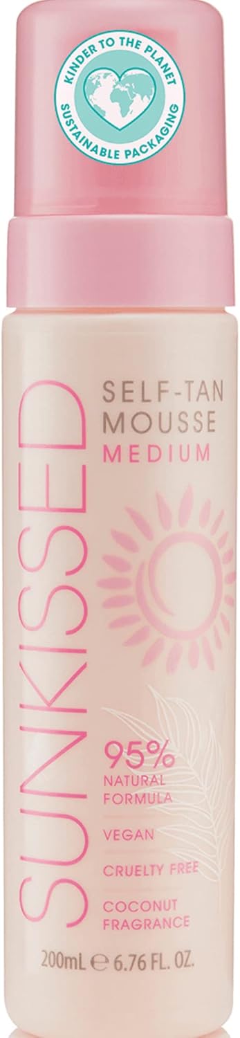 Sunkissed Self-Tan Medium Mousse 200Ml 2 Pack