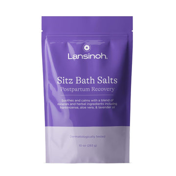 Lansinoh Sitz Bath Salts Postpartum Essentials, Epsom Salts With Soothing And Calming Ingredients Including Lavender Oil, Frankincense And Aloe Vera, 10 Ounce