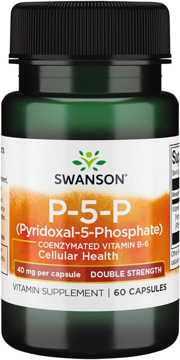 Swanson P-5-P (Pyridoxal-5-Phosphate) Coenzymated Vitamin B-6 40 Milligrams 60 Capsules