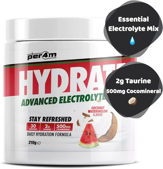Per4M Hydrate Electrolyte Mix Powder | 500Mg Cocomineral | Replenish Essential Electrolytes | Aiding Muscle Function, Cardiovascular Health, Neurological Support (Cola Bottle, 210G)