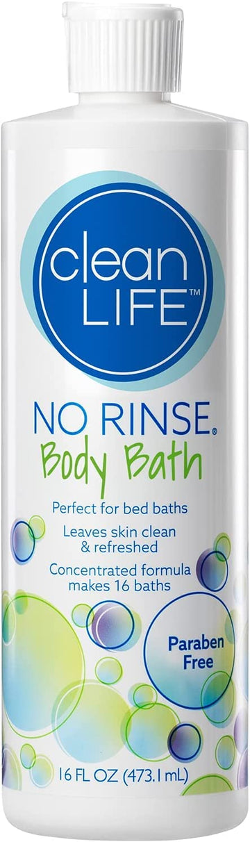 No-Rinse Body Bath, 16 Fl Oz - Leaves Skin Clean, Refreshed And Odor-Free, Rinse-Free Formula - Makes 16 Complete Baths