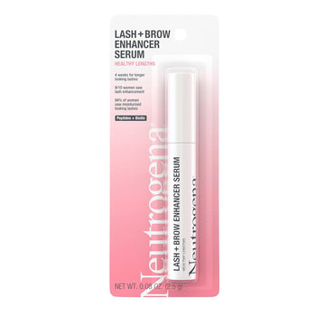 Neutrogena Healthy Lash + Brow Enhancer Serum For Unisex Adult Formulated with Biotin & Peptides; Nourishing & Conditioning Serum to Enhance the Look of Lashes & Eyebrows, 0.08 oz