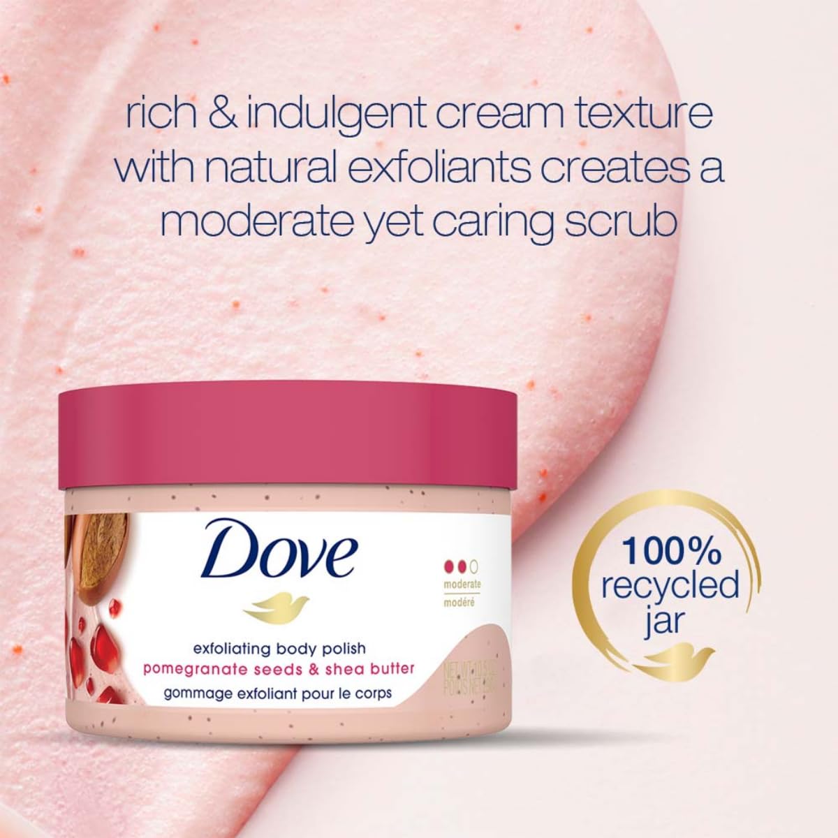 Dove Scrub Pomegranate & Shea Butter For Silky, Soft Skin Body Scrub Exfoliates and Provides Lasting Nourishment 10.5 oz : Cell Phone Car Chargers : Beauty & Personal Care