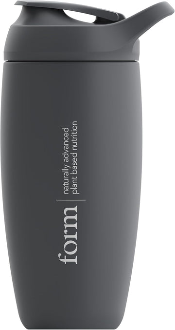 Form Insulated Stainless Steel Protein Shaker Bottle - 550Ml, Leak-Proof Protein Shaker Stainless Steel With Snap-Fit Agitator - Keeps Drinks Cold For 12 Hours! (Graphite Grey)